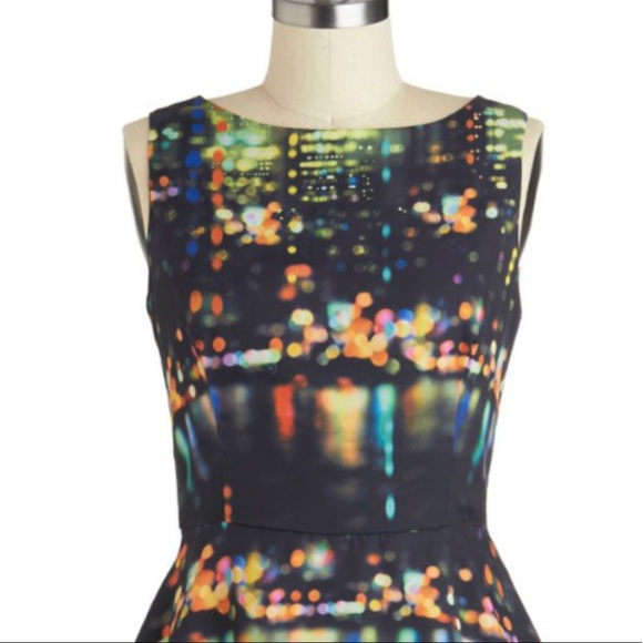 City Night Lights Photographic ModCloth Dress - Picture 5 of 8